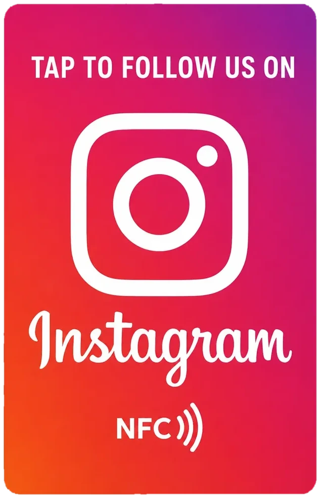 Instagram NFC card: tap to follow the account