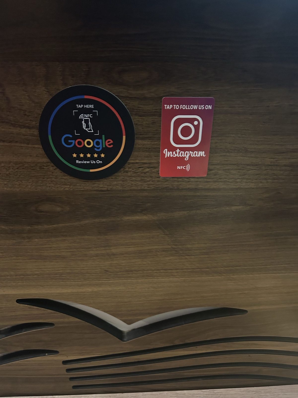 Cartes NFC avis Google et Instagram Hayal