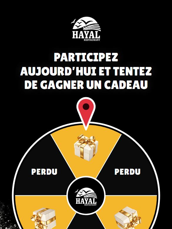 Aperçu actuel de la roulette de Restaurant Hayal
